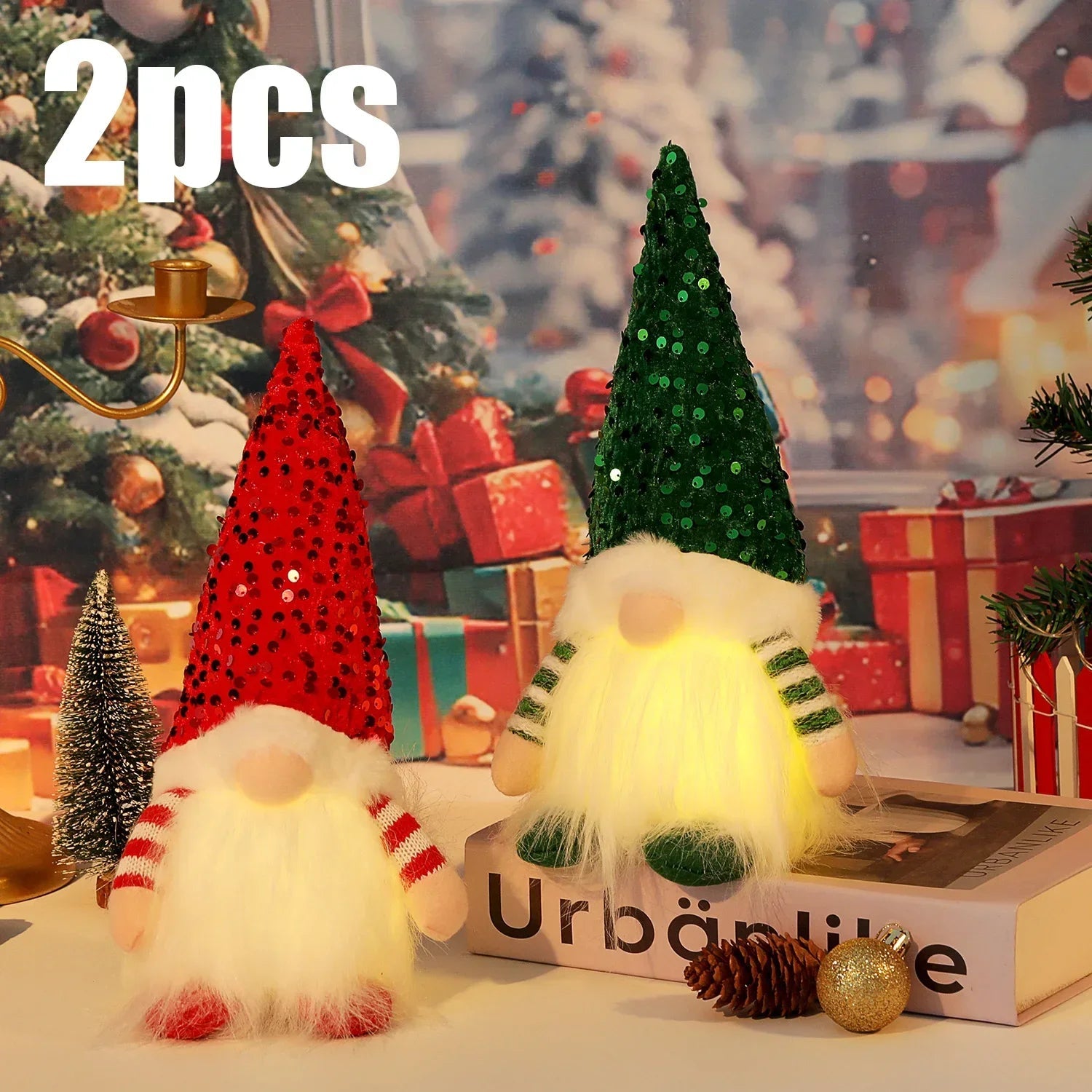 1~4PCS 2025 Christmas Decoration for Home Santa Claus Plush Doll 30cm Navidad Party Decor Xmas Ornaments New Year Gift Econic Blanks