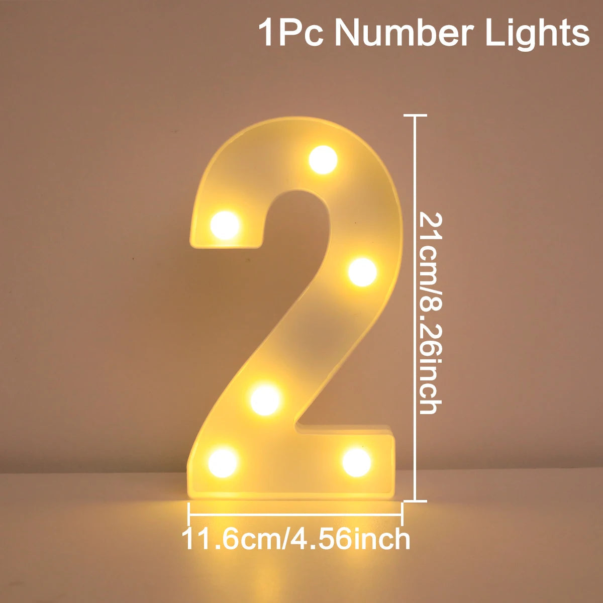 21cm Warm Light Up Mini Figure LED Night Lamp Number 0-9 Frame Digital Marquee Sign Wedding Birthday Christmas Decorations 2024 Econic Blanks
