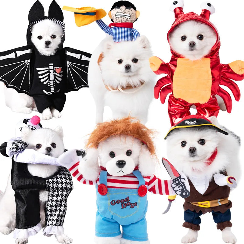 1PCS Halloween Dagger Pet Transformation Dress Festival Funny Knife Holding Dog Clothes Cat Standing Dress Pet Dress Up Econic Blanks