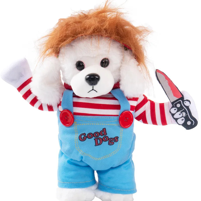 1PCS Halloween Dagger Pet Transformation Dress Festival Funny Knife Holding Dog Clothes Cat Standing Dress Pet Dress Up Econic Blanks