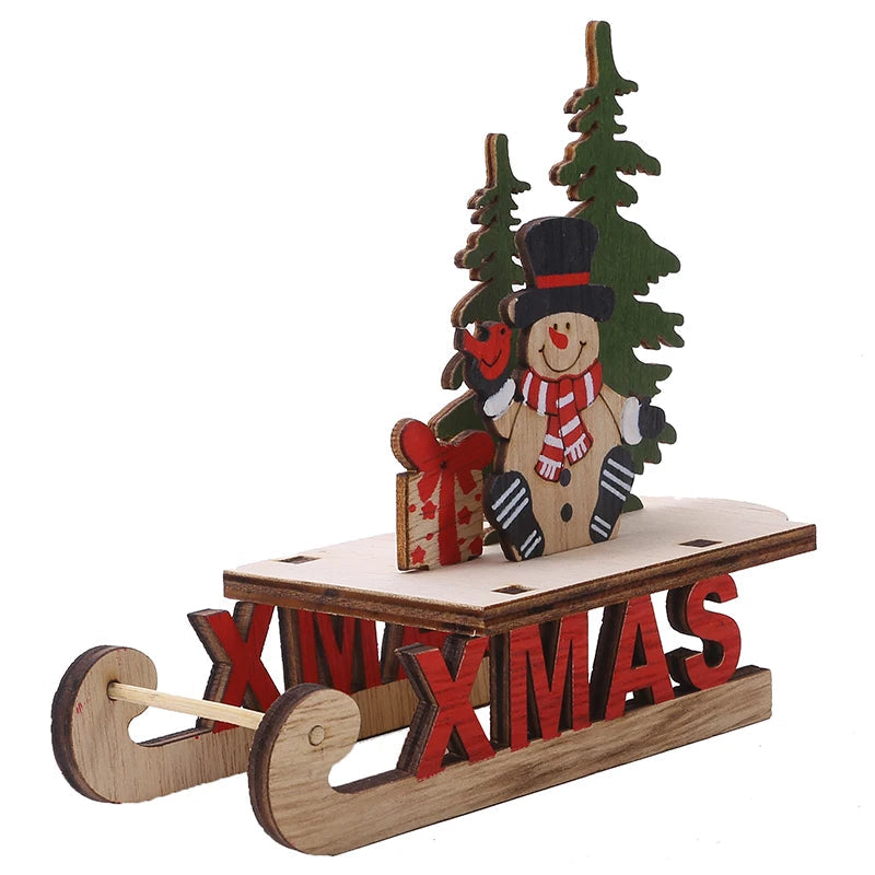 Christmas Tree Children's Handmade DIY Stereo Wooden Christmas Tree Scene Layout Christmas Decorations Ornaments Hot Econic Blanks