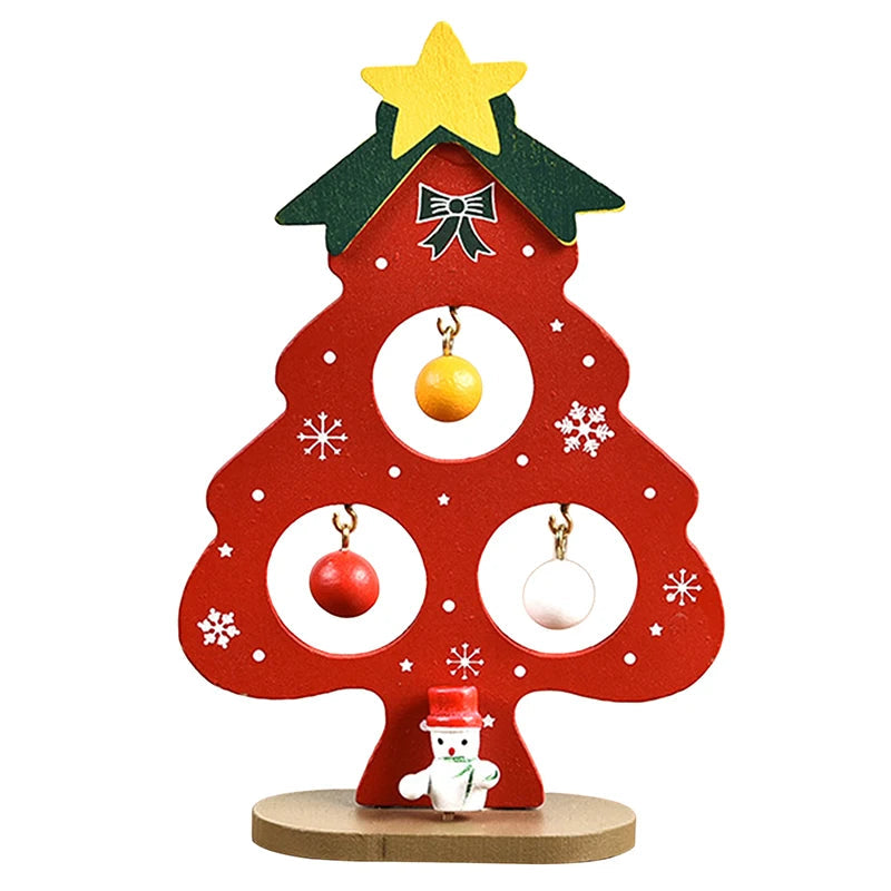 Christmas Tree Children's Handmade DIY Stereo Wooden Christmas Tree Scene Layout Christmas Decorations Ornaments Hot Econic Blanks