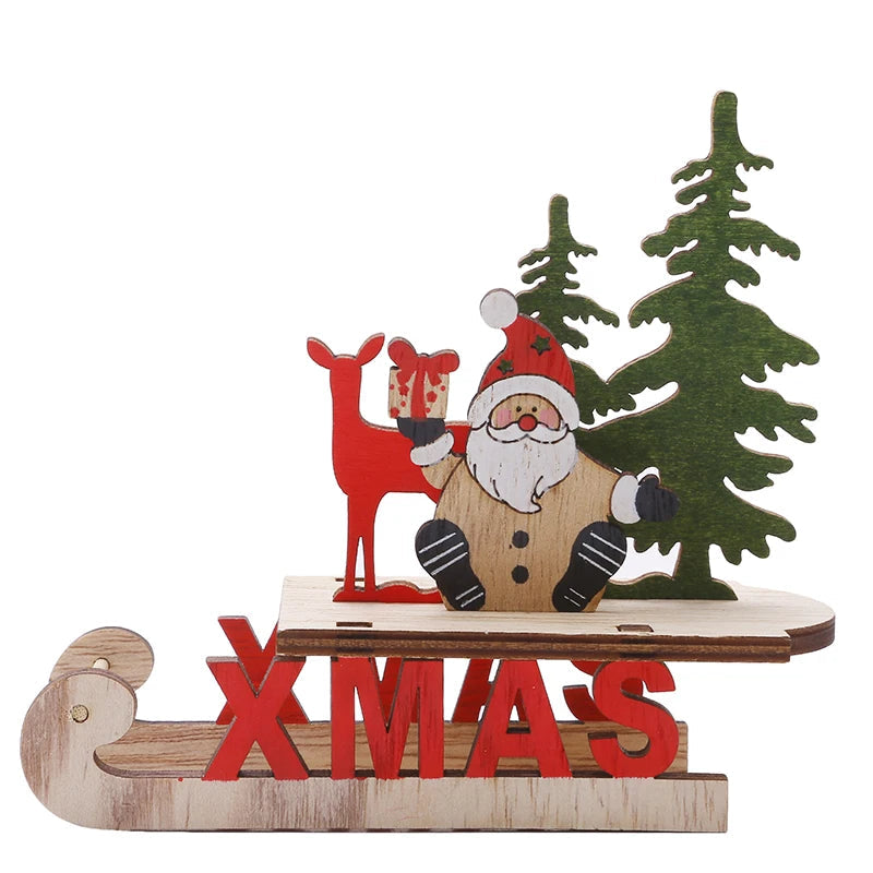 Christmas Tree Children's Handmade DIY Stereo Wooden Christmas Tree Scene Layout Christmas Decorations Ornaments Hot Econic Blanks