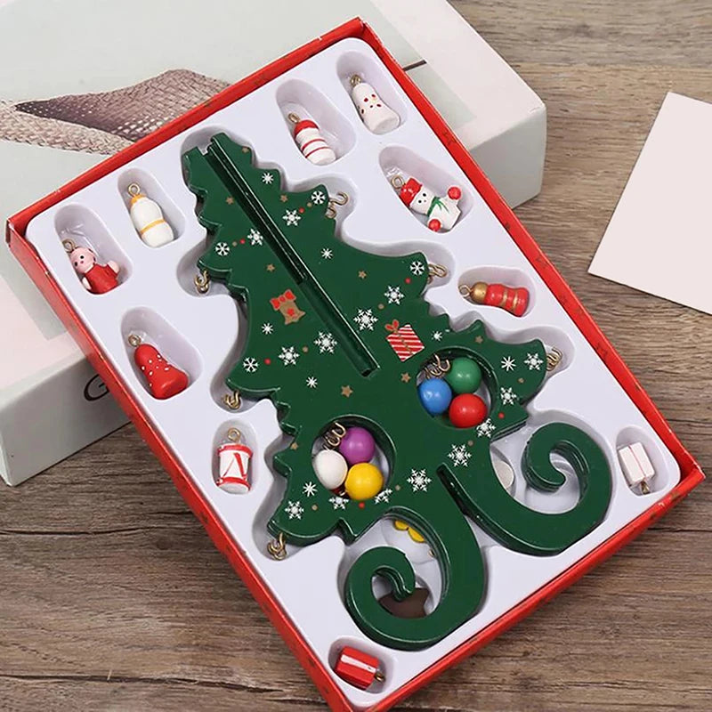 Christmas Tree Children's Handmade DIY Stereo Wooden Christmas Tree Scene Layout Christmas Decorations Ornaments Hot Econic Blanks
