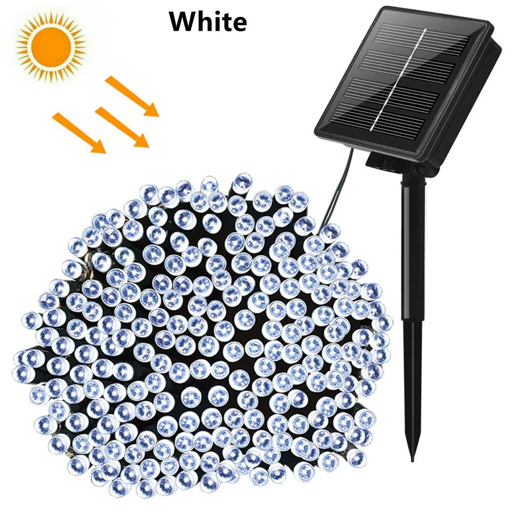 23-99ft LED Solar Light 50-300 Lights Outdoor Waterproof Fairy Garland Lights Christmas Party Halloween Decorations Solar Lights Econic Blanks