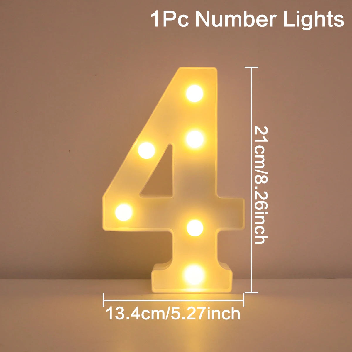 21cm Warm Light Up Mini Figure LED Night Lamp Number 0-9 Frame Digital Marquee Sign Wedding Birthday Christmas Decorations 2024 Econic Blanks