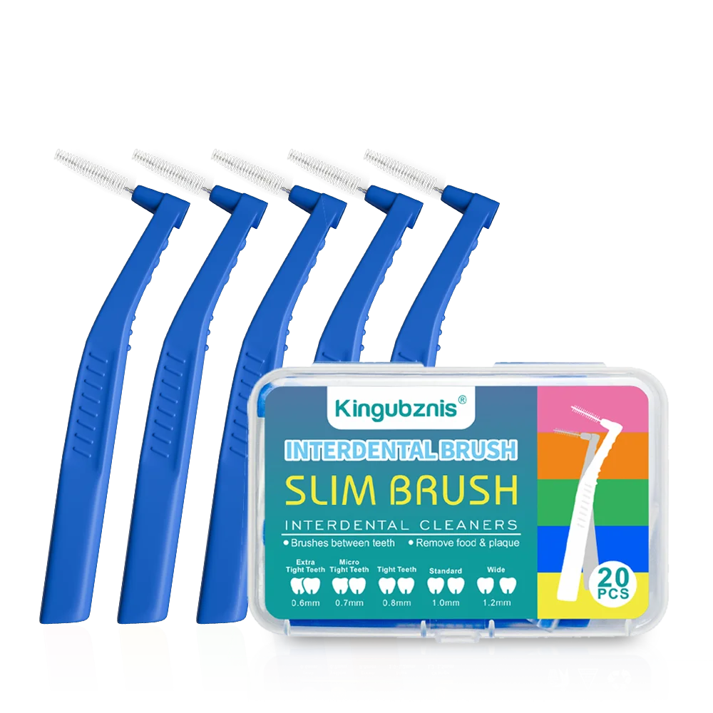 Kingubznis 20pcs  Interdental Brush For Dental Orthodontics Clean Between Teeth Cleaning Tools Soft Mini Brush With Dust Cover Econic Blanks