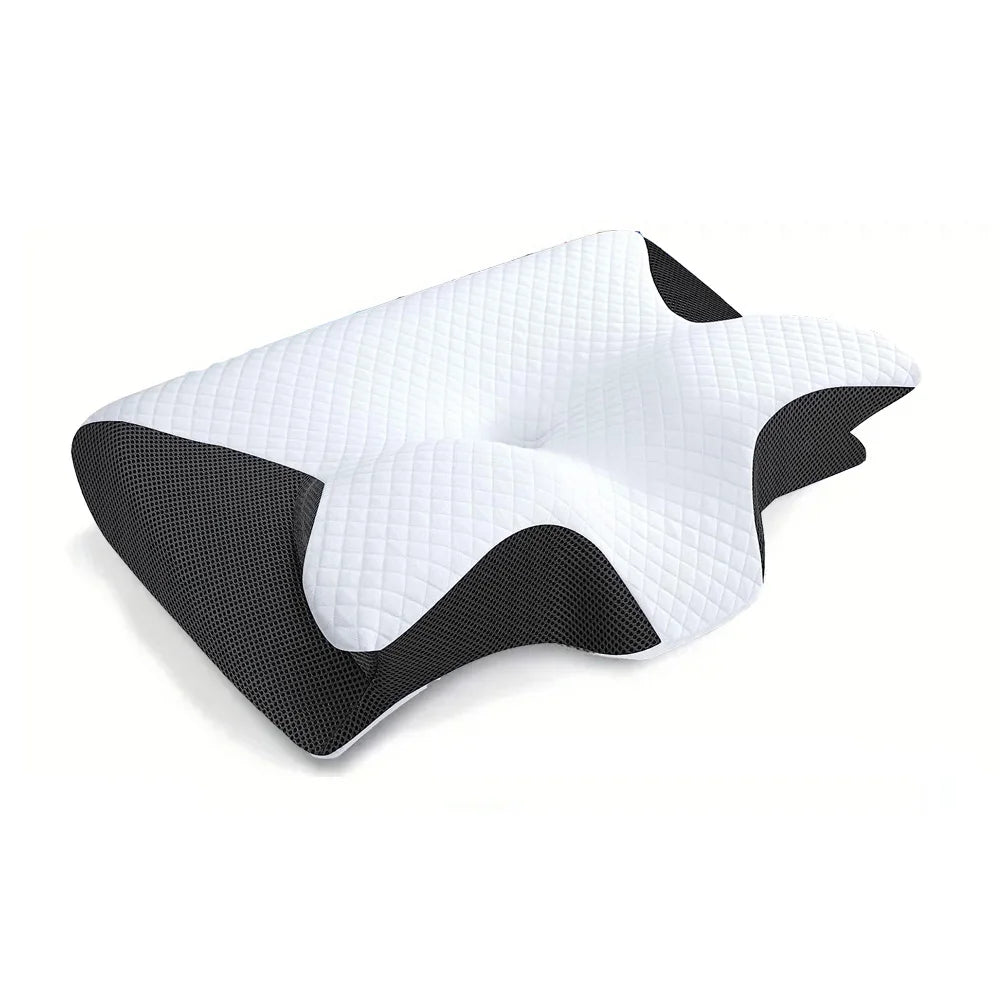 1pc Memory Foam Cervical Pillow, 2 in 1 Ergonomic Contour Orthopedic Pillow for Neck Pain, Contoured Support Pillows,Neck Pillow Econic Blanks