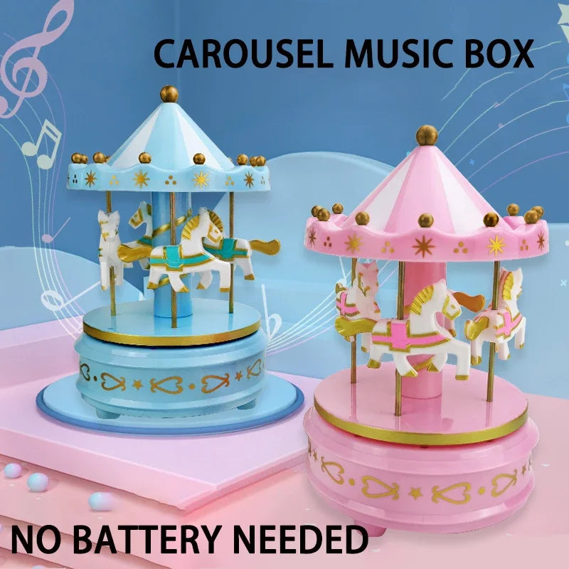Carousel Music Box, Children's Music Box, Creative Toys, Cake Baking Decoration, Christmas Decoration, Birthday Gift Econic Blanks