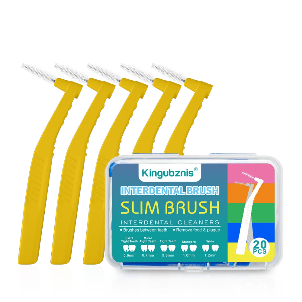 Kingubznis 20pcs  Interdental Brush For Dental Orthodontics Clean Between Teeth Cleaning Tools Soft Mini Brush With Dust Cover Econic Blanks
