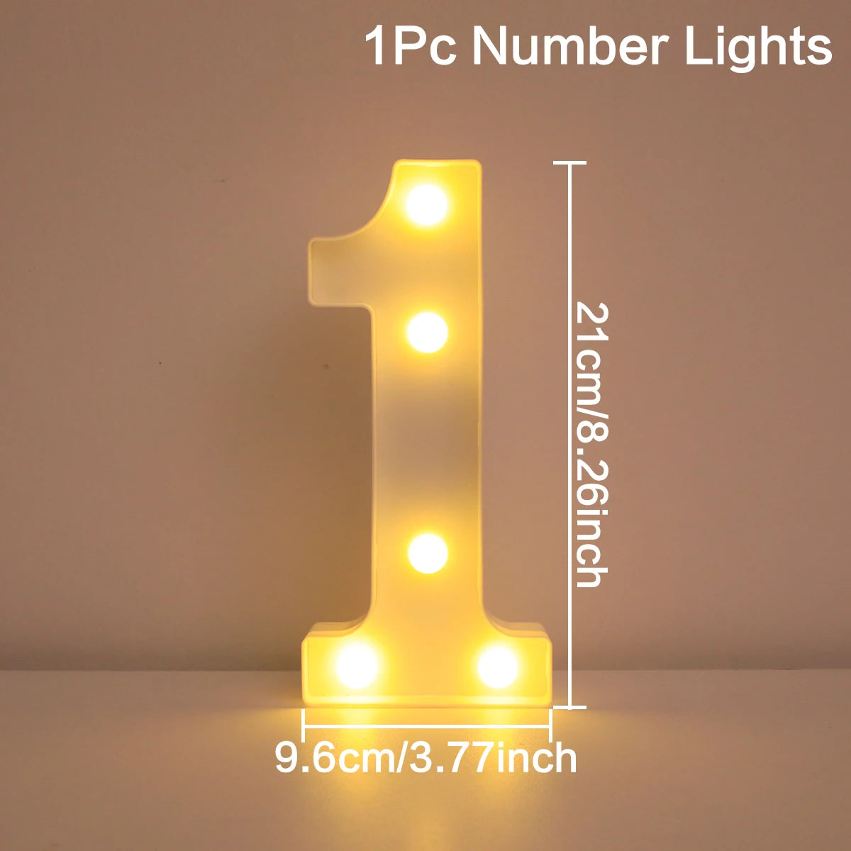 21cm Warm Light Up Mini Figure LED Night Lamp Number 0-9 Frame Digital Marquee Sign Wedding Birthday Christmas Decorations 2024 Econic Blanks