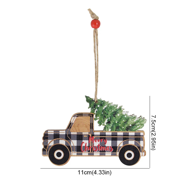 Wooden Christmas Tree Desktop Ornament Santa Claus Merry Christmas Sign Plaque Xmas Decoration for Home 2025 New Years Noel Gift Econic Blanks