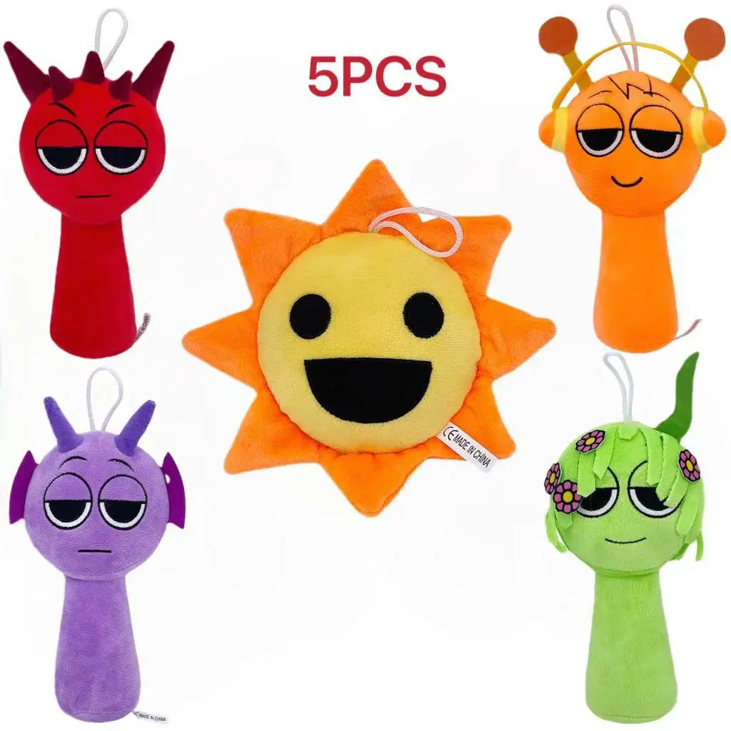 Sprunki Plush Toys Sprunki Plush Doll Sprunki Game Cartoon Pillow Kids Birthday Gifts Stuffed Dolls Christmas Gift Econic Blanks